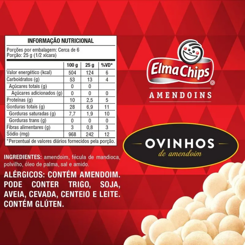 AMENDOIM OVINHO ELMA CHIPS 145G