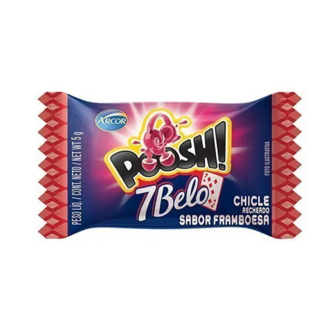 Chiclete Poosh 7 Belo Framboesa 200g