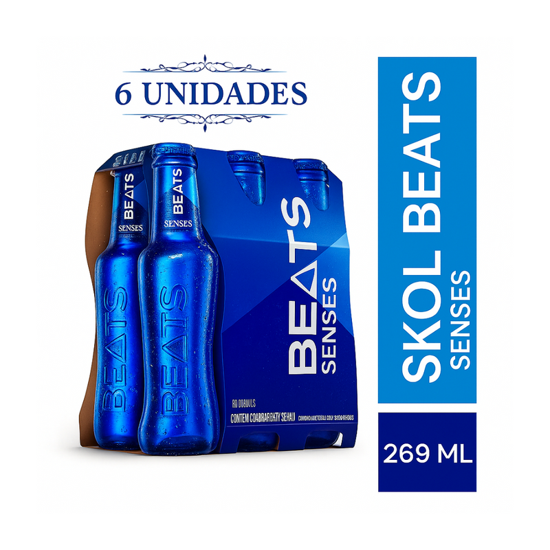 Skol Beats Senses Long Neck 269ml - 6 Unidades