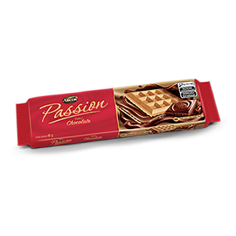 BISCOITO WAFER PASSION ARCOR CHOCOLATE 80GR