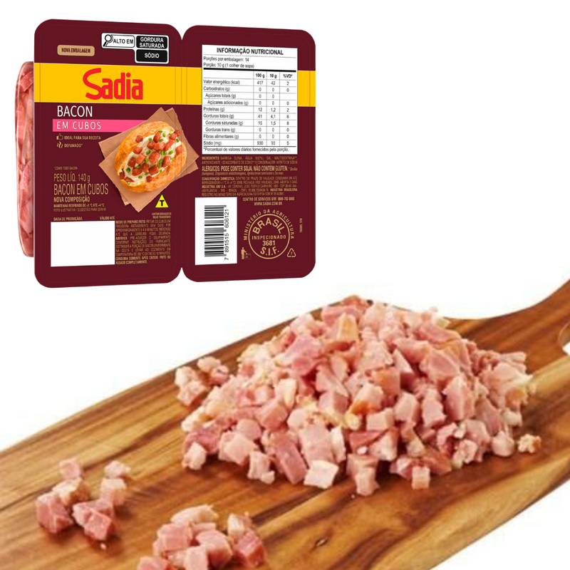 BACON EM CUBOS SADIA 140g