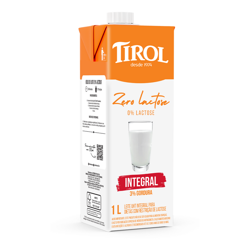 Leite UHT INTEGRAL 0% Lactose 1L