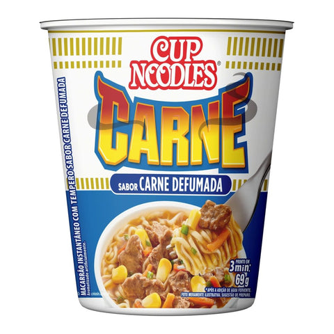 Macarrão Instantâneo Cup Noodles 68G - Nissin -  CARNE DEFUMADA