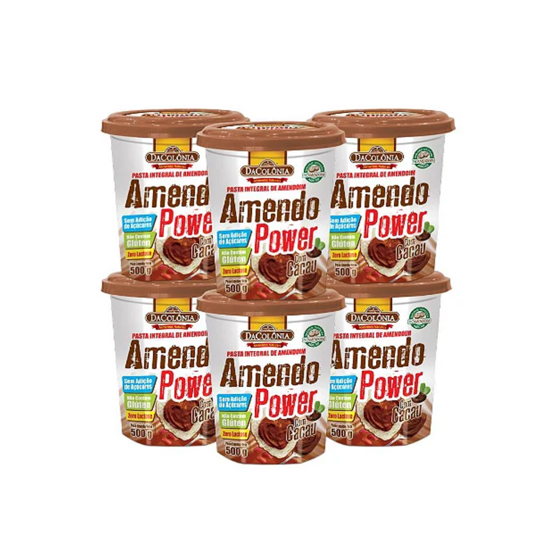 Amendopower com Cacau DaColônia 500G - 6UN