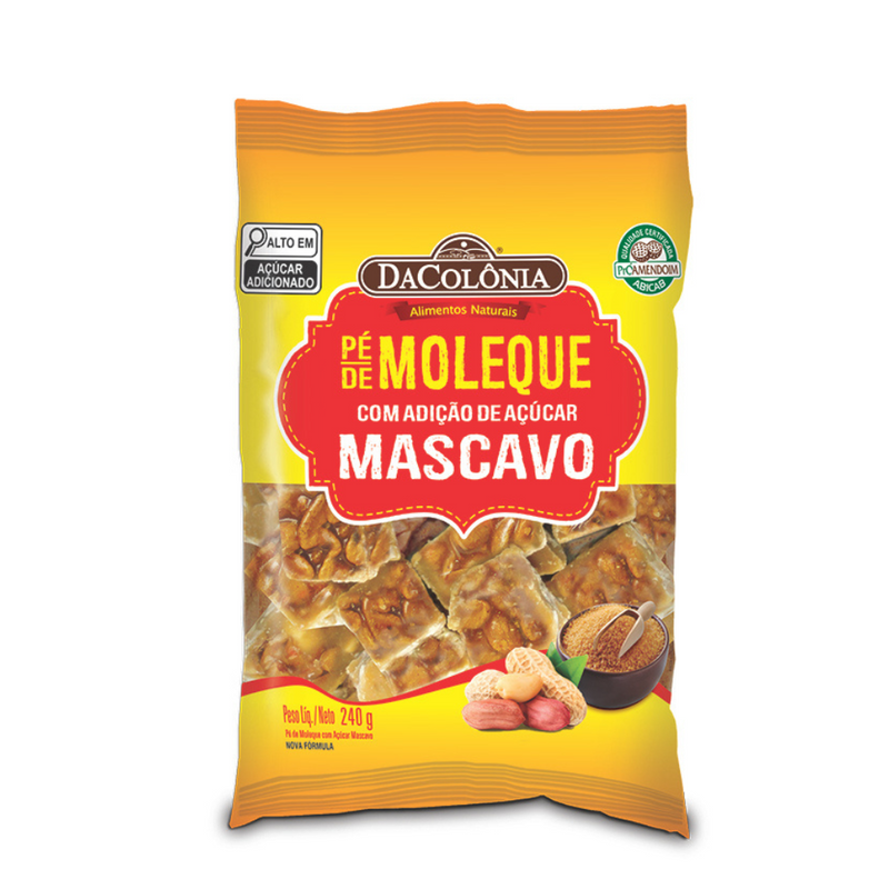 PE-DE-MOLEQUE COM ACUCAR MASCAVO 240GR - DACOLÔNIA
