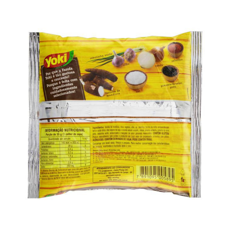 FAROFA MANDIOCA TEMPERADA YOKI 400G