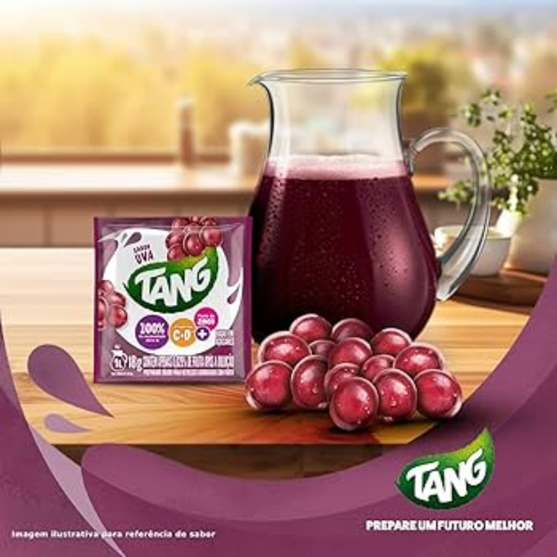 Refresco em Pó Tang Uva 18g Embalagem de 18 Un