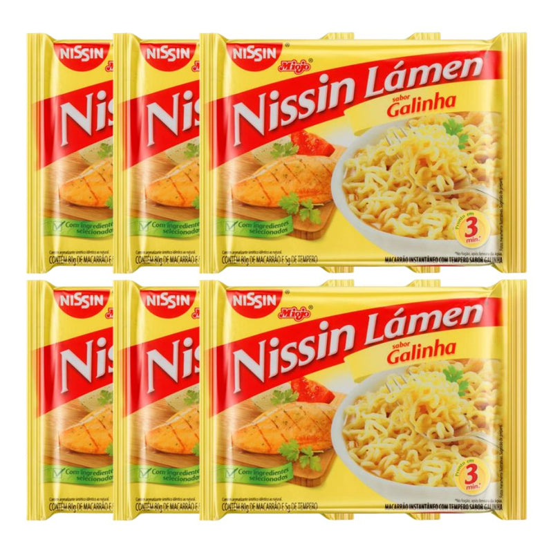 MACARRÃO INSTANTÂNEO NISSIN LAMEN GALINHA 85G - 6UN