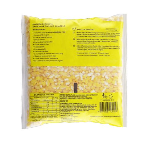 Canjica de Milho Amarela Tipo 1 Yoki Pacote 500g