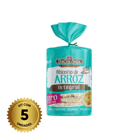 Biscoito de Arroz Integral 95g Dacolônia