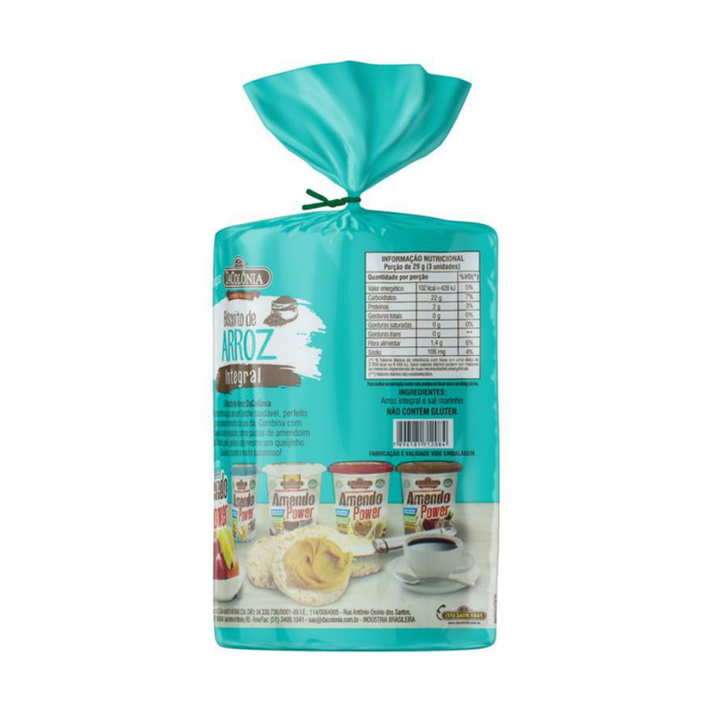 Biscoito De Arroz Integral 95g DACOLÔNIA