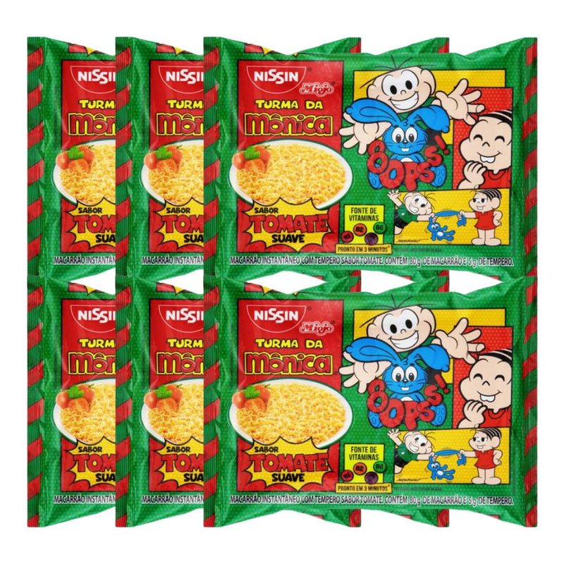 MACARRÃO INSTANTÂNEO NISSIN LAMEN SUAVE TOMATE 85G - 6UN