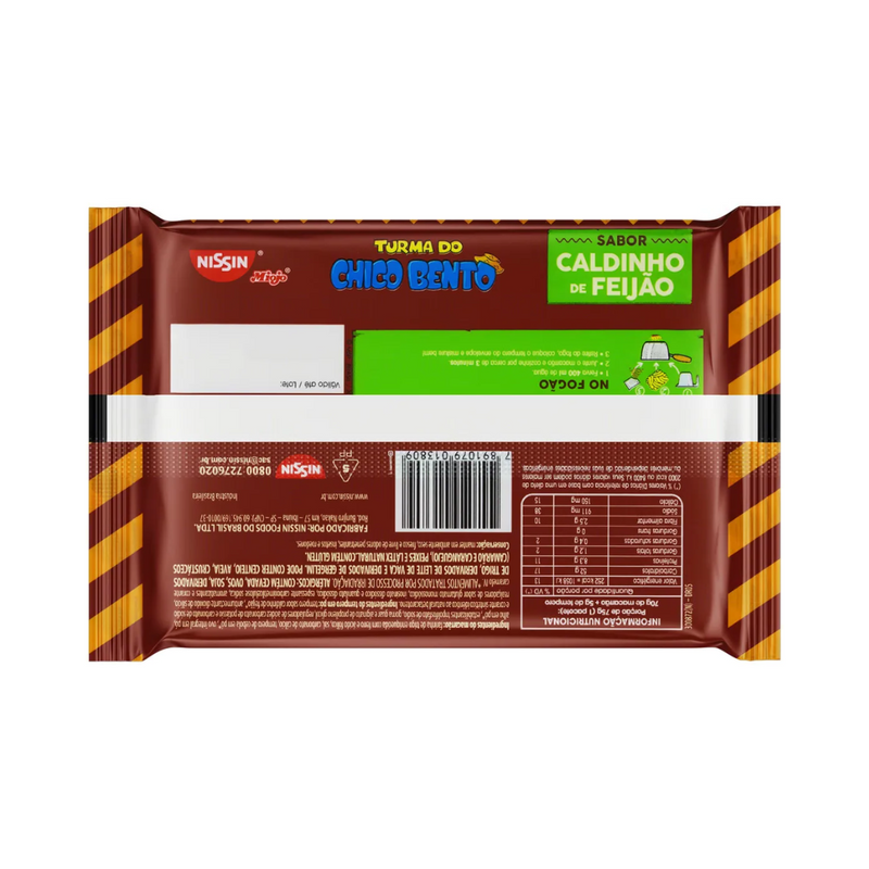 MACARRÃO INSTANT. NISSIN LAMEN CALDO FEIJAO 75 GR - 6 UN