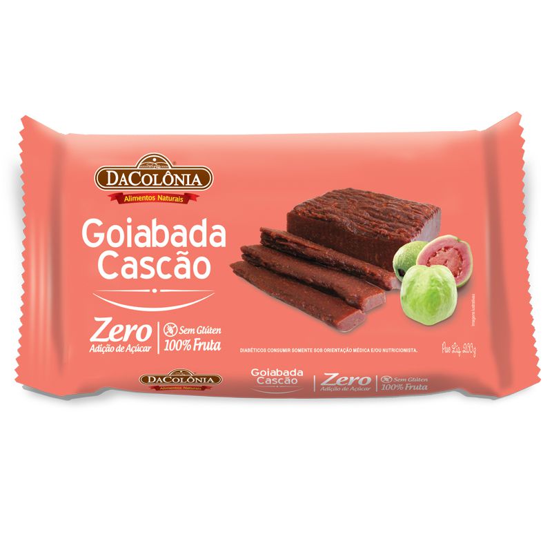 GOIABADA CASCAO ZERO 200GR - DACOLÔNIA