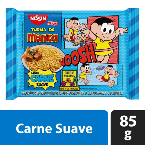 Macarrão Instantâneo Nissin Turma da Monica Carne Suave 85g