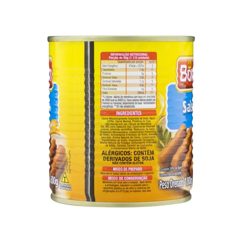 Salsicha ao Molho Bordon Lata 300g
