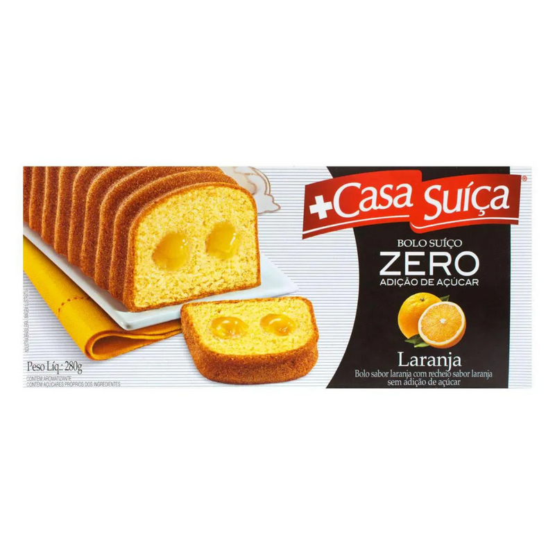Bolo de laranja zero açúcar Casa Suíça 280g