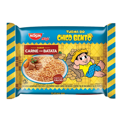 Macarrão Instantâneo Nissin Turma da Monica Carne com Batata 75g