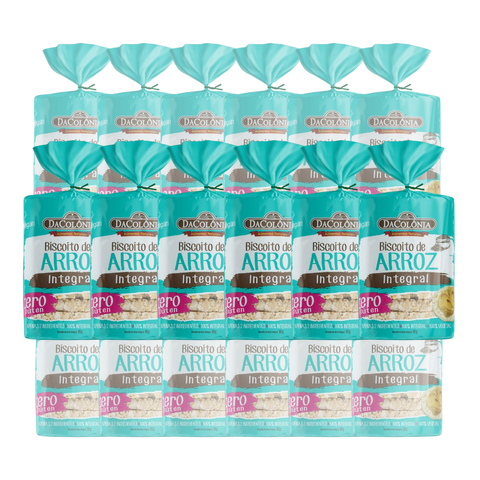 Biscoito de Arroz Integral 95g Dacolônia