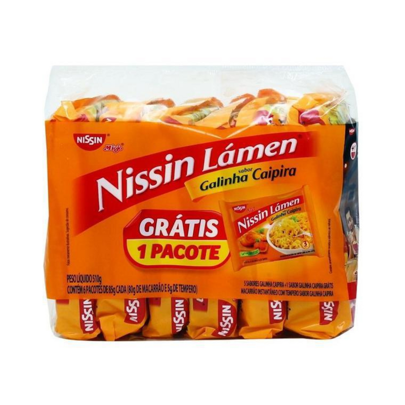 Pack Macarrão Lámen Miojo Gali. Caipira 6X85g
