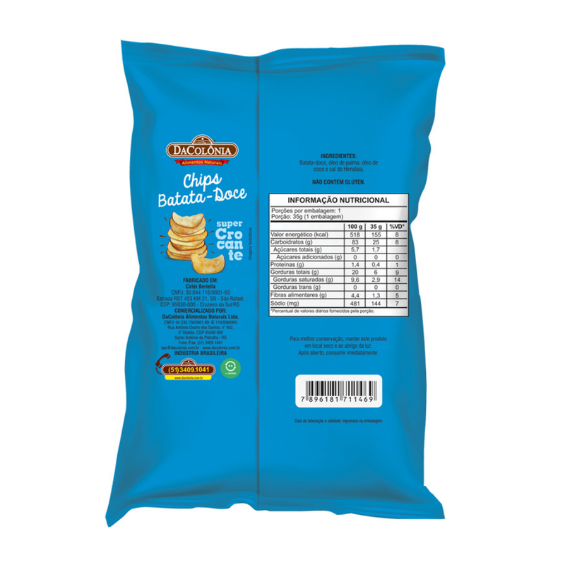 Chips De Batata Doce Dacolonia 35g