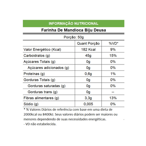Farinha de Mandioca Biju 500g - Deusa