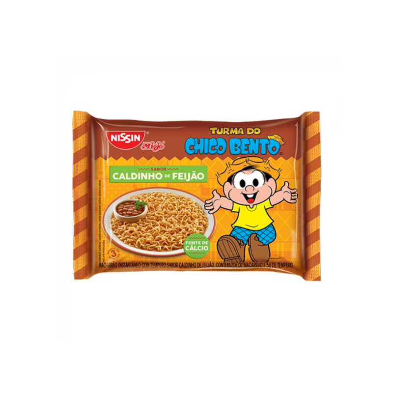 MACARRÃO INSTANT. NISSIN LAMEN CALDO FEIJAO 75 GR - 6 UN