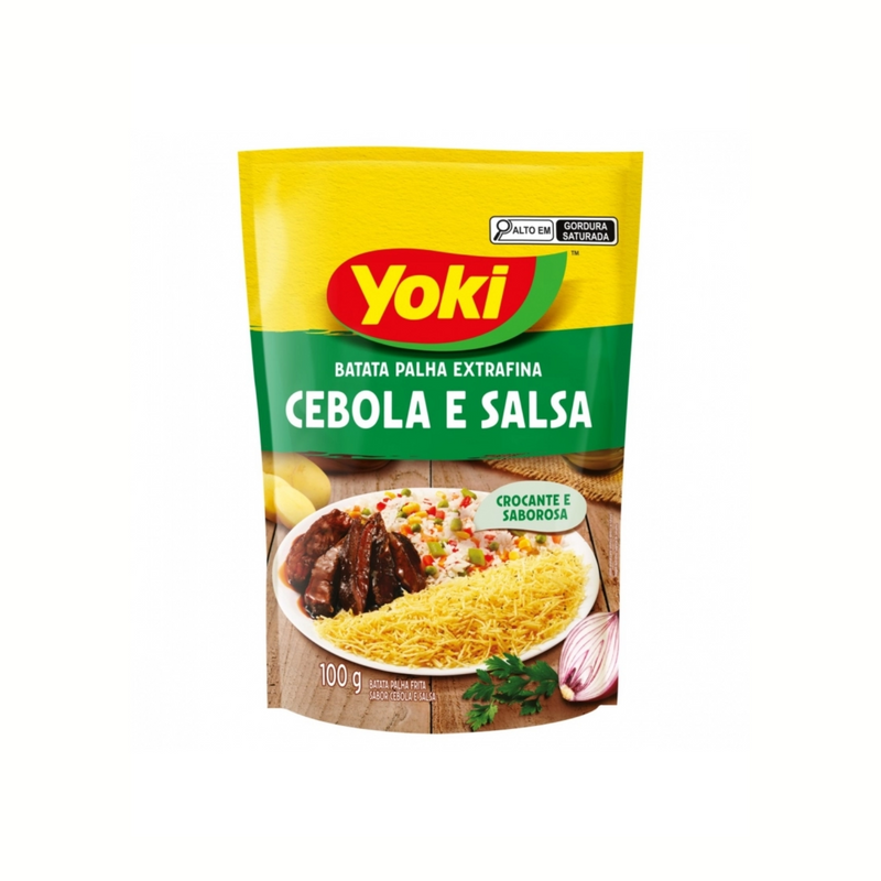 Batata Palha Extrafina Cebola e Salsa Yoki Sachê 100g