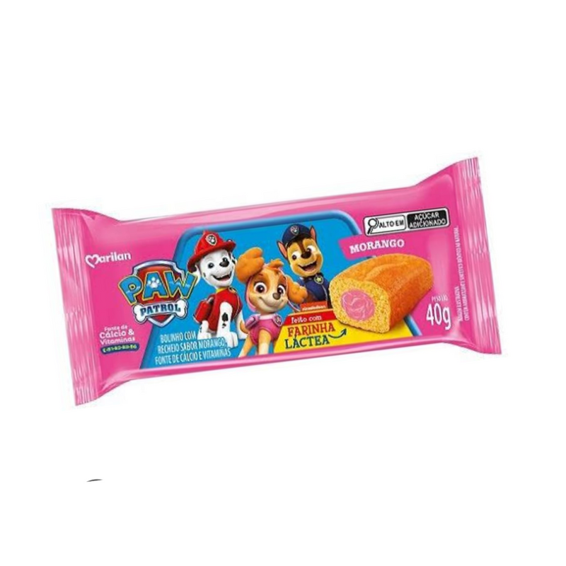 Bolinho Patrulha Canina - Baunilha com Morango 40G