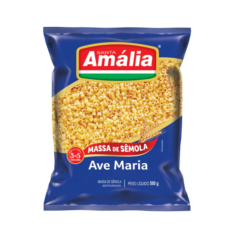 Macarrão Ave Maria Santa Amália Sêmola Pacote 500g