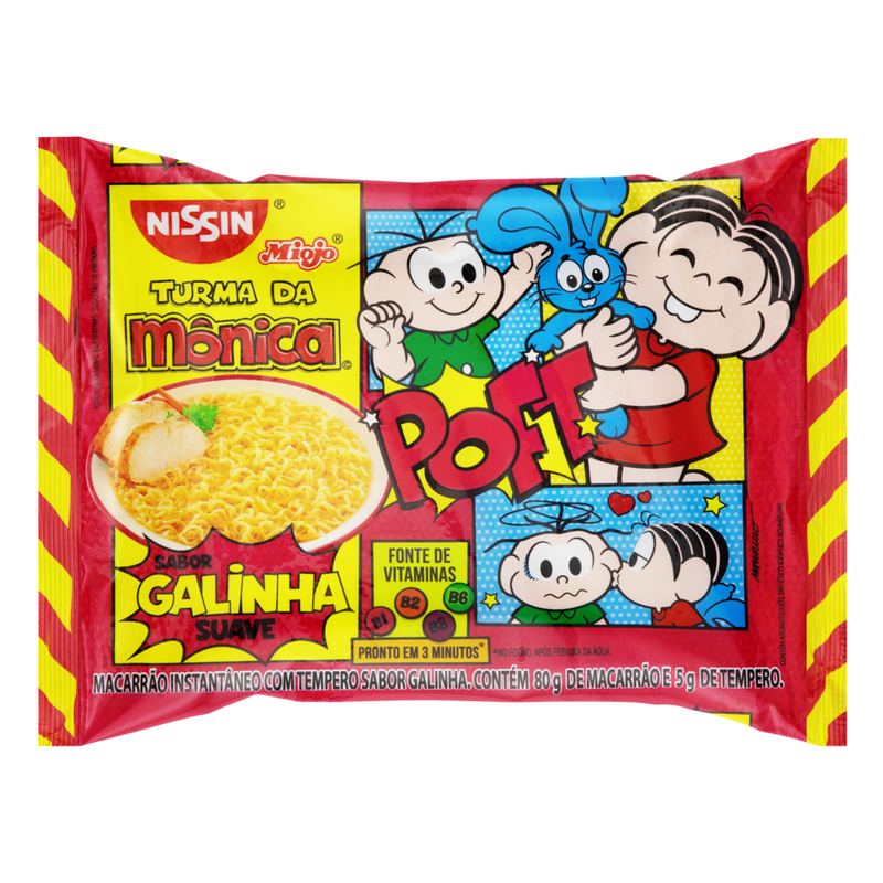MACARRÃO INSTANTÂNEO NISSIN LAMEN SUAVE GALINHA 85G - 6UN