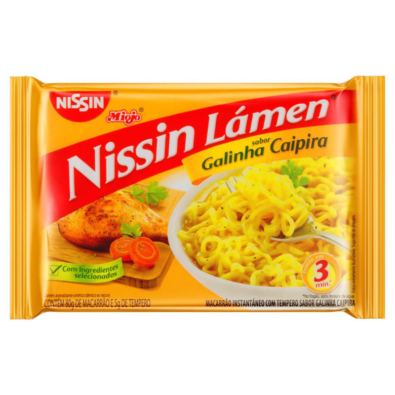 MACARRÃO INSTANTÂNEO NISSIN LAMEN GALINHA CAIPIRA 85G