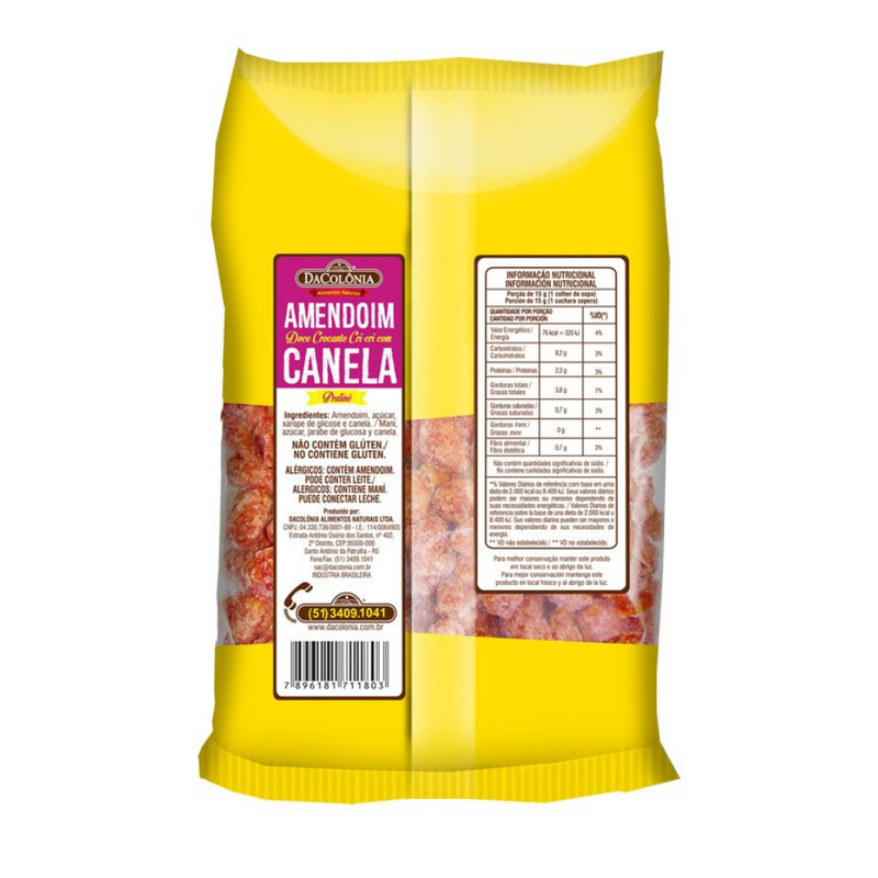 Amendoim Doce Cri-cri Com Canela DaColônia 120g