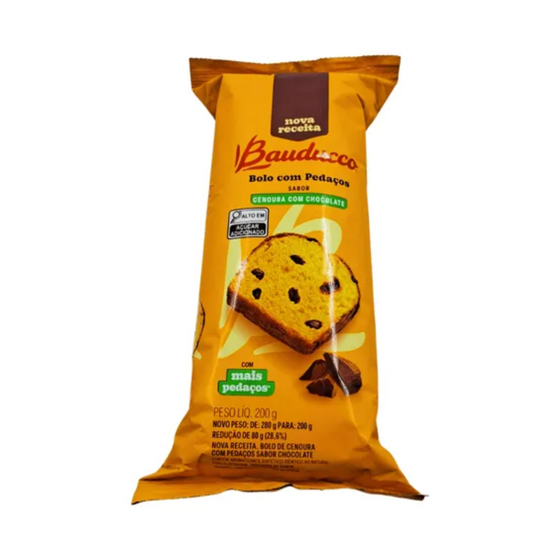 Bolo de Cenoura C/Cobertura de chocolate Bauducco 200g