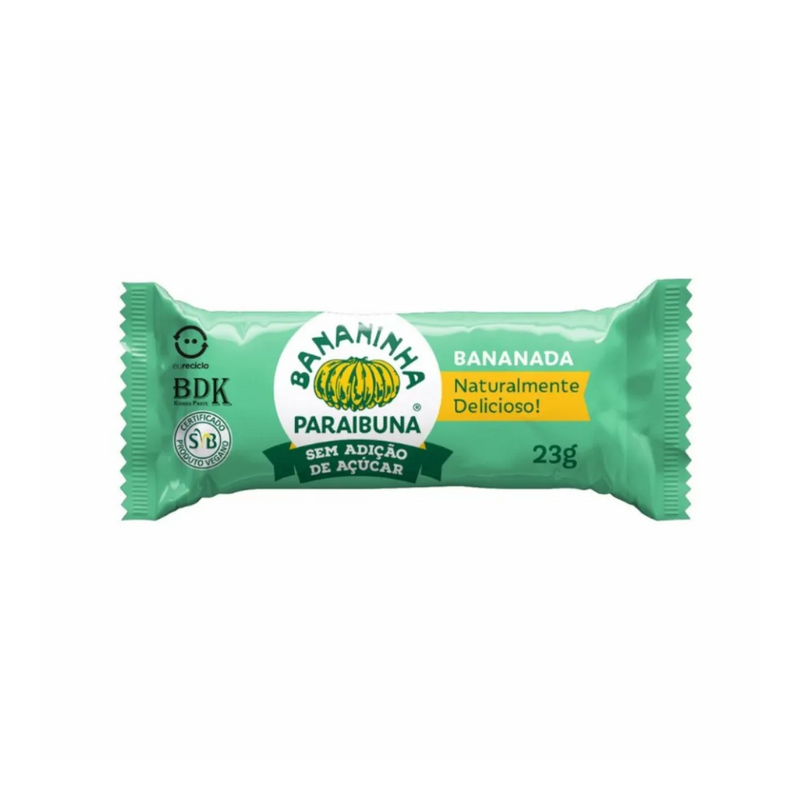 Bananinha Paraibuna Natural Sem Adição de Açúcar Vegana Display CX 40 UN
