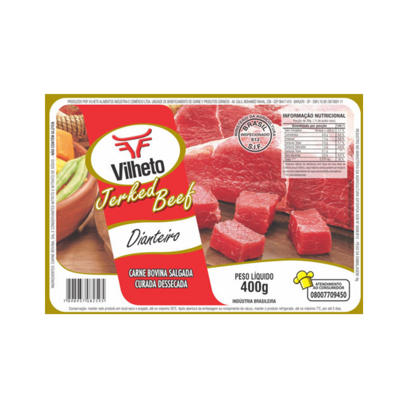CARNE SECA BOVINA DIANTEIRO 400G VILHETO