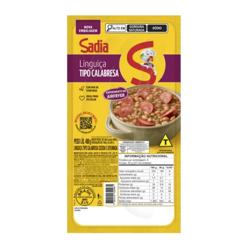Linguiça Tipo Calabresa Sadia 400g