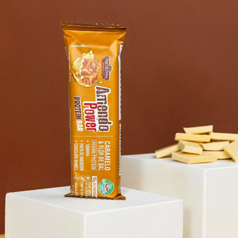 kit 3 BARRA AMENDOPOWER PROTEIN CARAMELO/FLOR DE SAL 50G - DACOLÔNIA