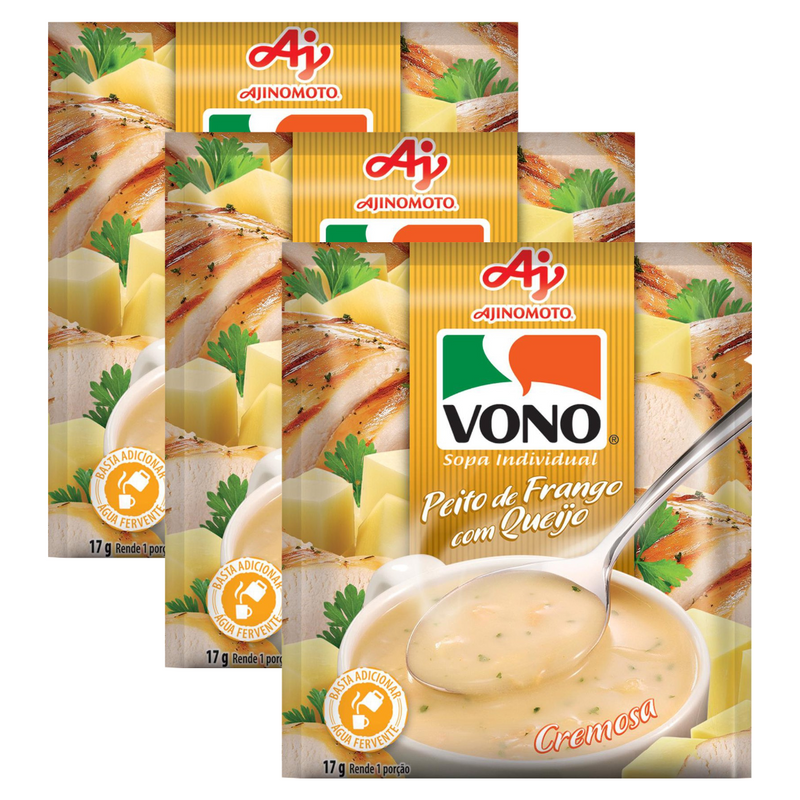 Sopa Vono Peito de Frango com Queijo Pacote com 18g - 3UN