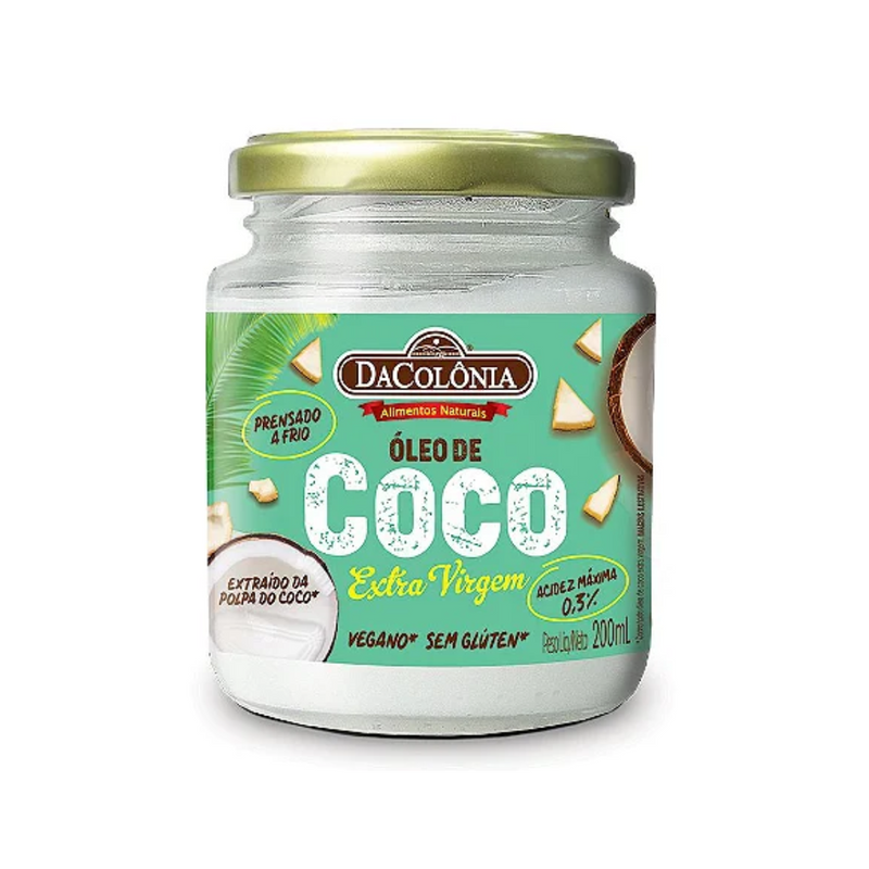 OLEO DE COCO EXTRA VIRGEM 200ML - DACOLÔNIA