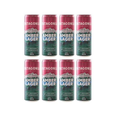 Pack Cerveja Patagonia Amber Lager Nacional 350ml Lata