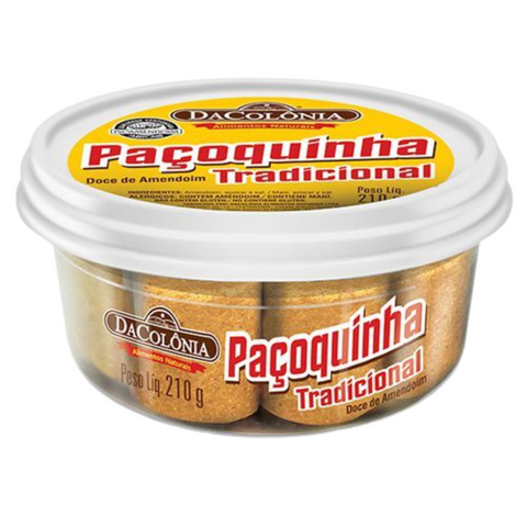 Paçoca Rolha Tradicional Pote DaColônia 210g