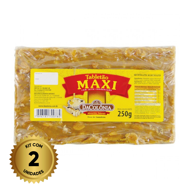 Tabletao Maxi C/ Leite Condensado DaColônia 250g - 2un