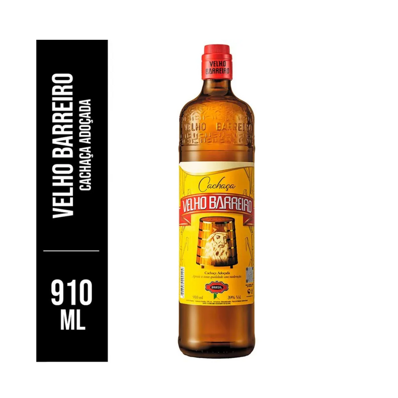 Cachaça Adoçada Velho Barreiro 910ml
