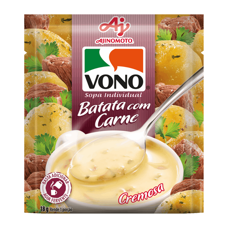 Sopa Vono Batata com Carne Pacote com 18g