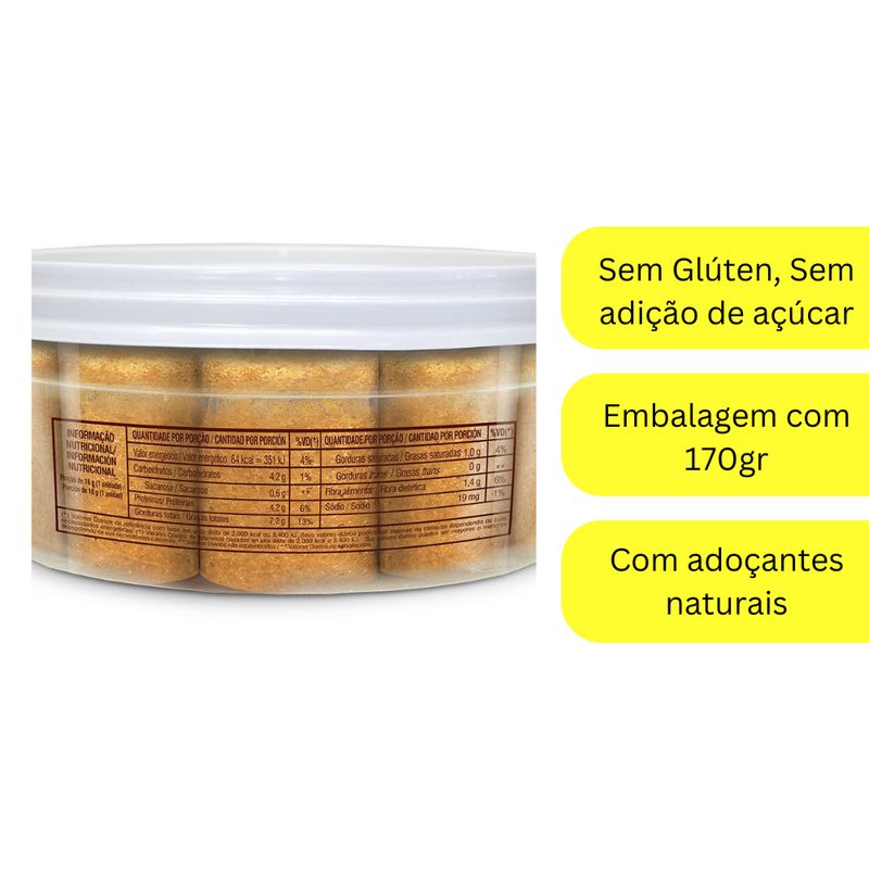 Paçoca Rolha Zero DaColônia 170g - Dacolonia