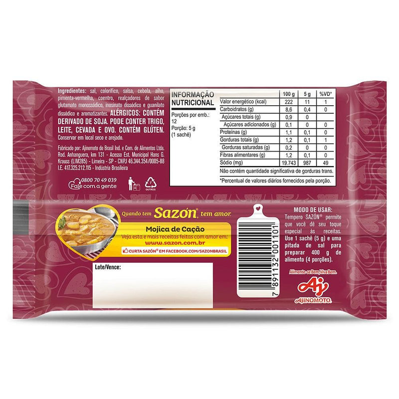Tempero Em Pó Sazón® Sabores Do Nordeste 60g