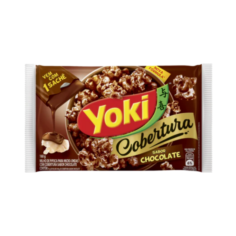 Yoki Pop Corn Pipoca de Microondas com Cobertura Chocolate 160g