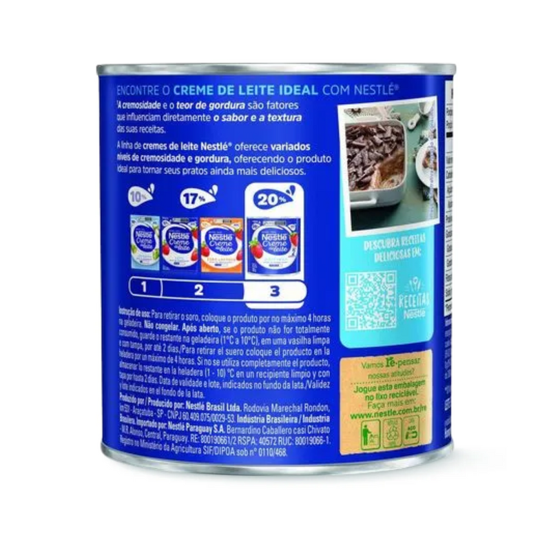Creme de Leite Tradicional Nestlé Lata 300g