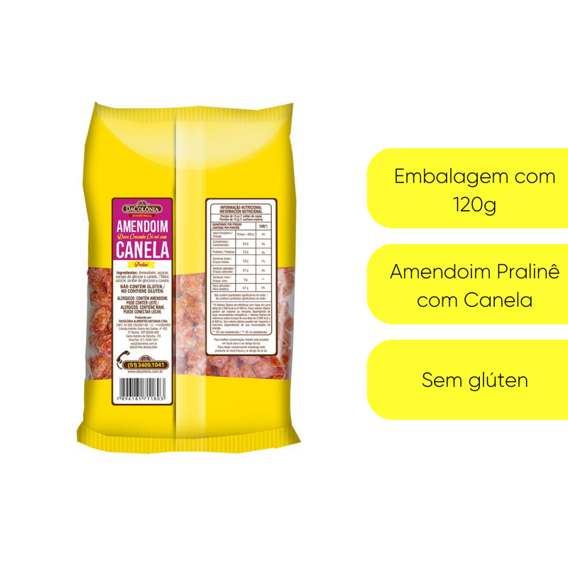 Amendoim Doce Cri-cri Com Canela DaColônia 120g
